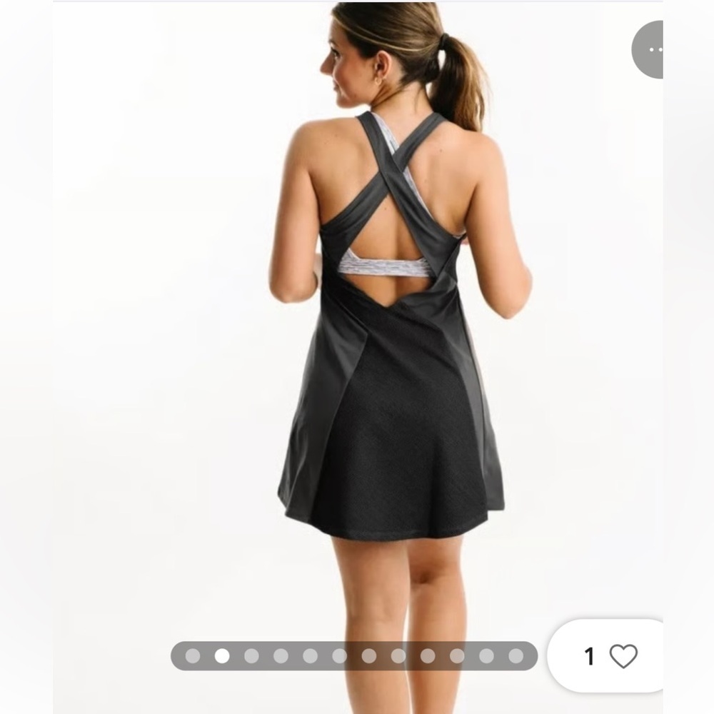 Zyia Active Gray Asym Tempo Dress Tennis Golf Beach Open Back Ribbed